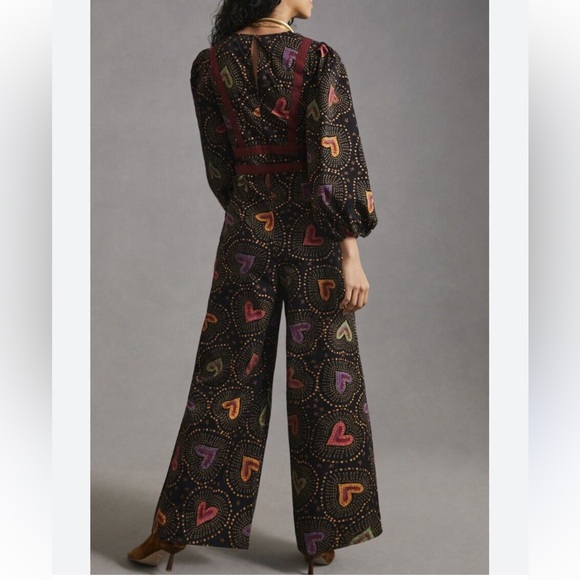FARM Rio Multicolor Heart Pattern Jumpsuit - Picture 6 of 11